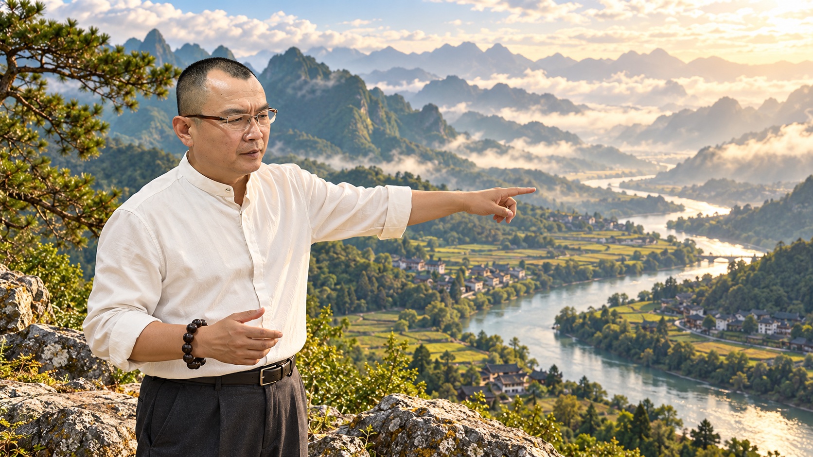 山水与人居观察的秋水老师AI场景